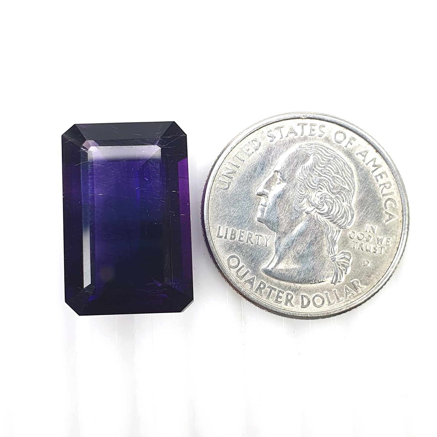 PURPLE RUTILE AMETHYST Quartz Gemstone Normal Cut : 19.00cts Natural Untreated Amethyst Octagon Shape 21*14mm (With Video)