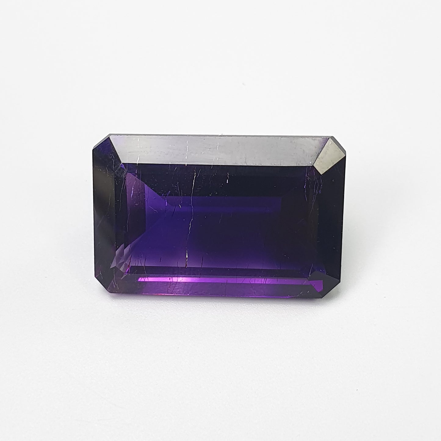 PURPLE RUTILE AMETHYST Quartz Gemstone Normal Cut : 19.00cts Natural Untreated Amethyst Octagon Shape 21*14mm (With Video)