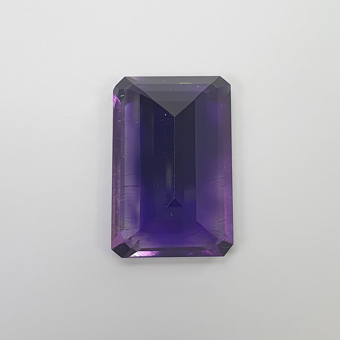 PURPLE RUTILE AMETHYST Quartz Gemstone Normal Cut : 19.00cts Natural Untreated Amethyst Octagon Shape 21*14mm (With Video)