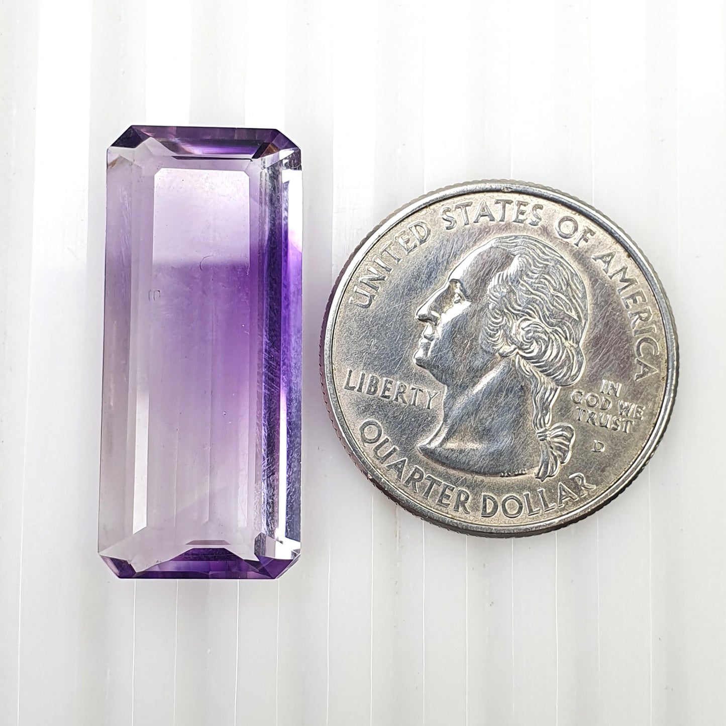 PURPLE AMETHYST Quartz Gemstone Normal Cut : 17.85ct Natural Untreated Amethyst Octagon Shape 13*29mm (With Video)