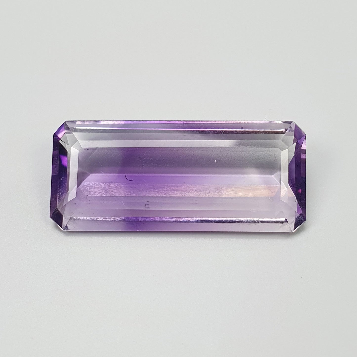 PURPLE AMETHYST Quartz Gemstone Normal Cut : 17.85ct Natural Untreated Amethyst Octagon Shape 13*29mm (With Video)