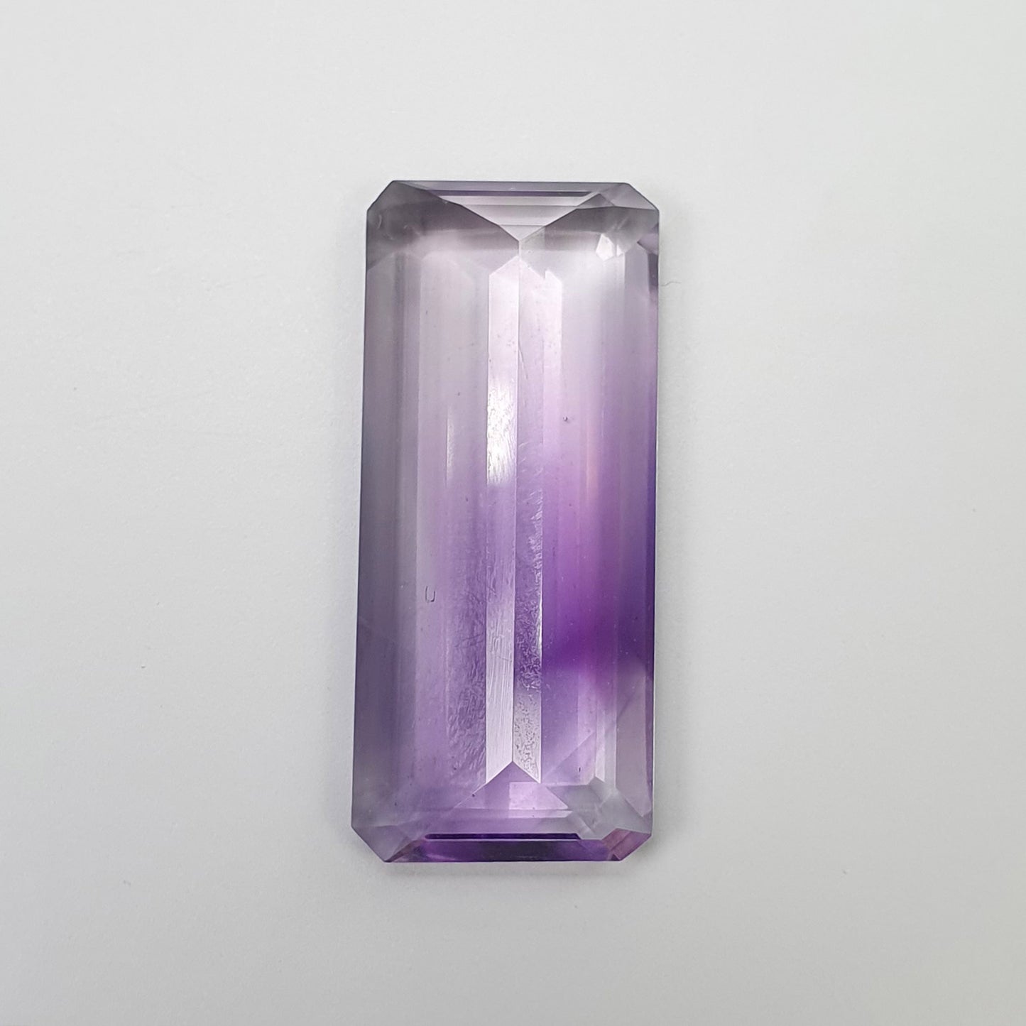 PURPLE AMETHYST Quartz Gemstone Normal Cut : 17.85ct Natural Untreated Amethyst Octagon Shape 13*29mm (With Video)