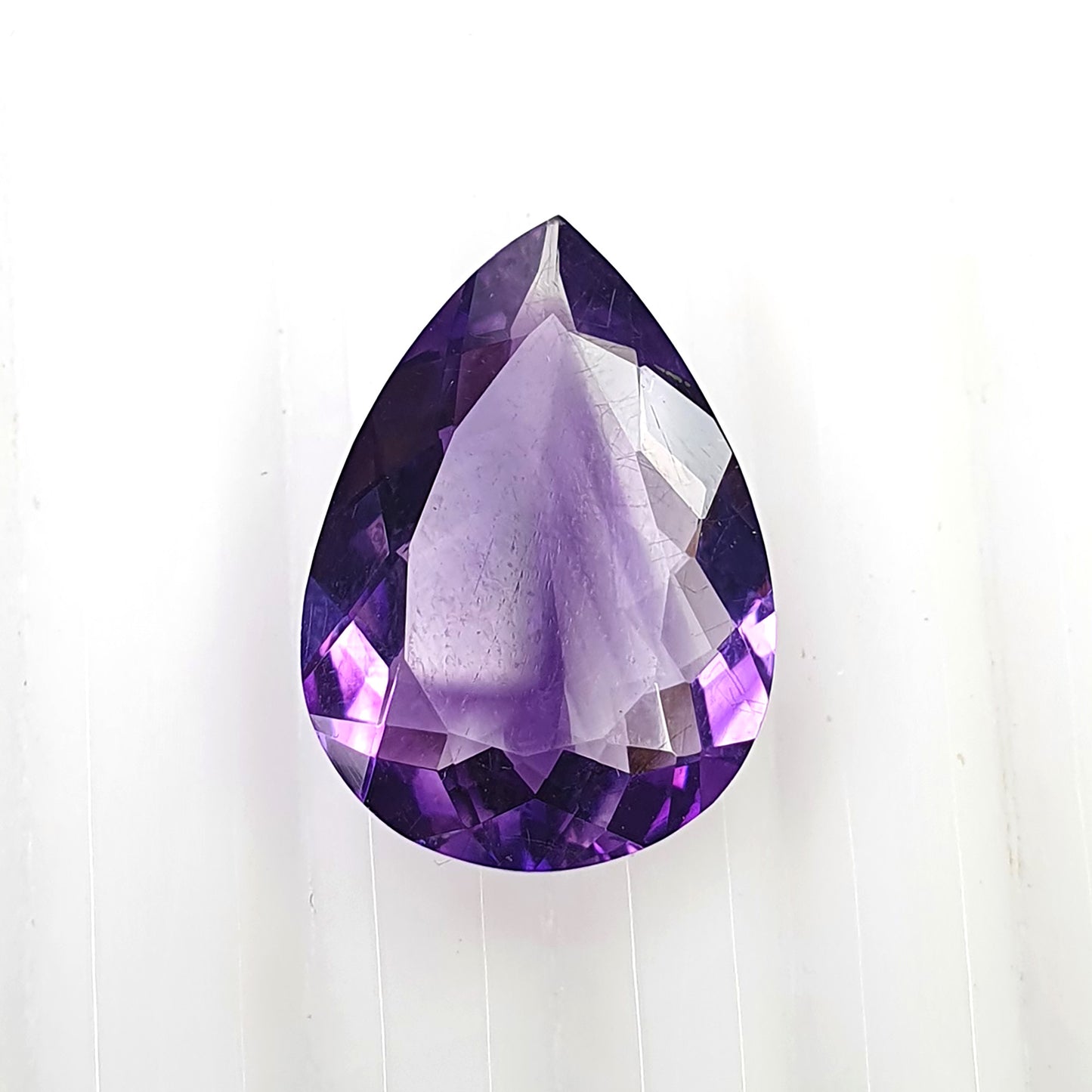 PURPLE AMETHYST Gemstone Normal Cut : 6.75cts Natural Untreated Amethyst Pear Shape 12*17mm (With Video)