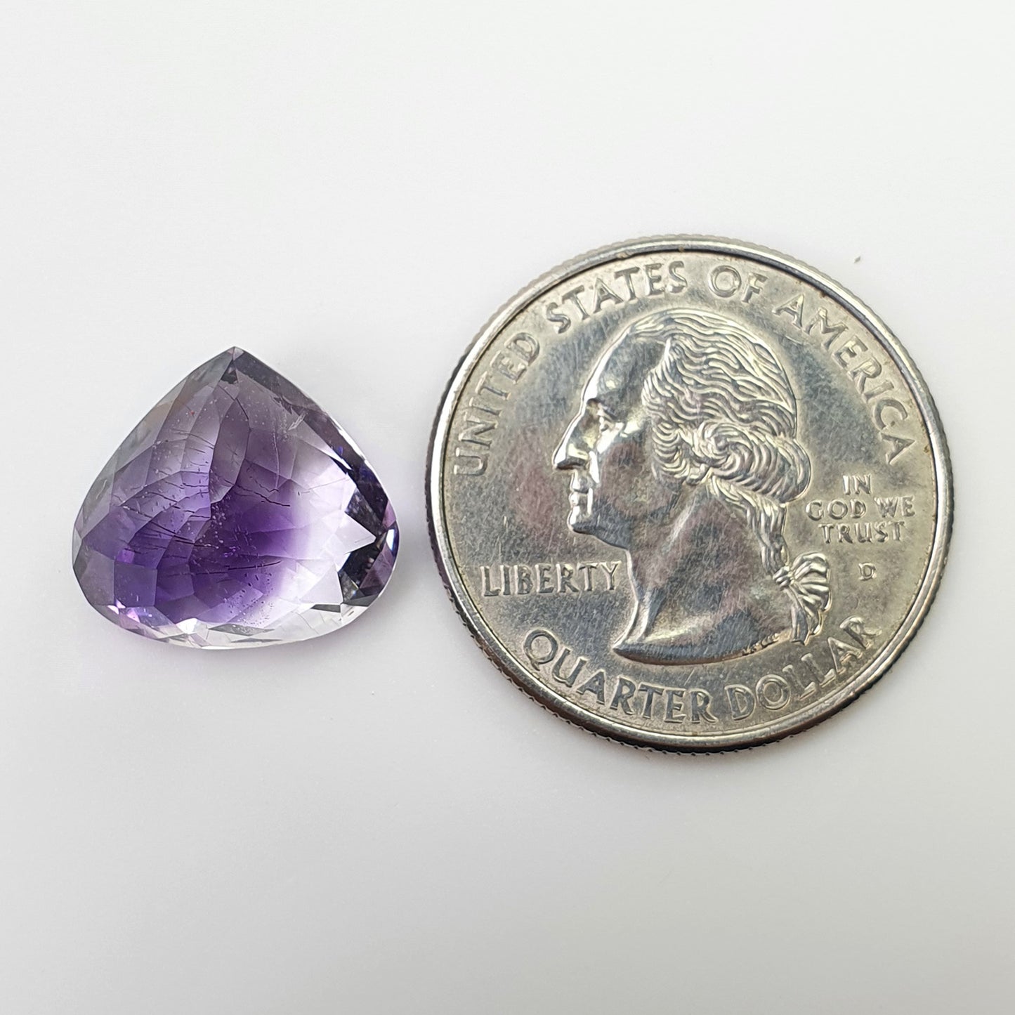 PURPLE RUTILE AMETHYST Quartz Gemstone Checker Cut : 10.00cts Natural Untreated Amethyst Heart Shape 14mm (with Video)