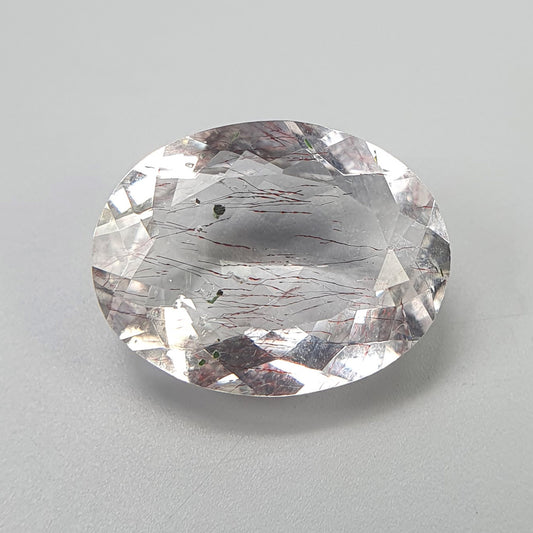 RUTILE AMETHYST Quartz Gemstone Normal Cut : 4.80cts Natural Untreated Amethyst Oval Shape 10*14mm (With Video)