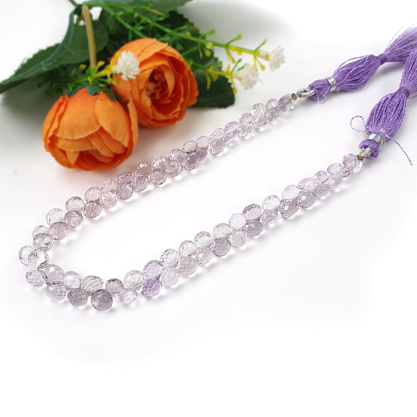 AMETHYST Gemstone Checker Cut Loose BEADS : Natural Untreated Purple Amethyst Loose Tear Drops Heishe Statement Beads