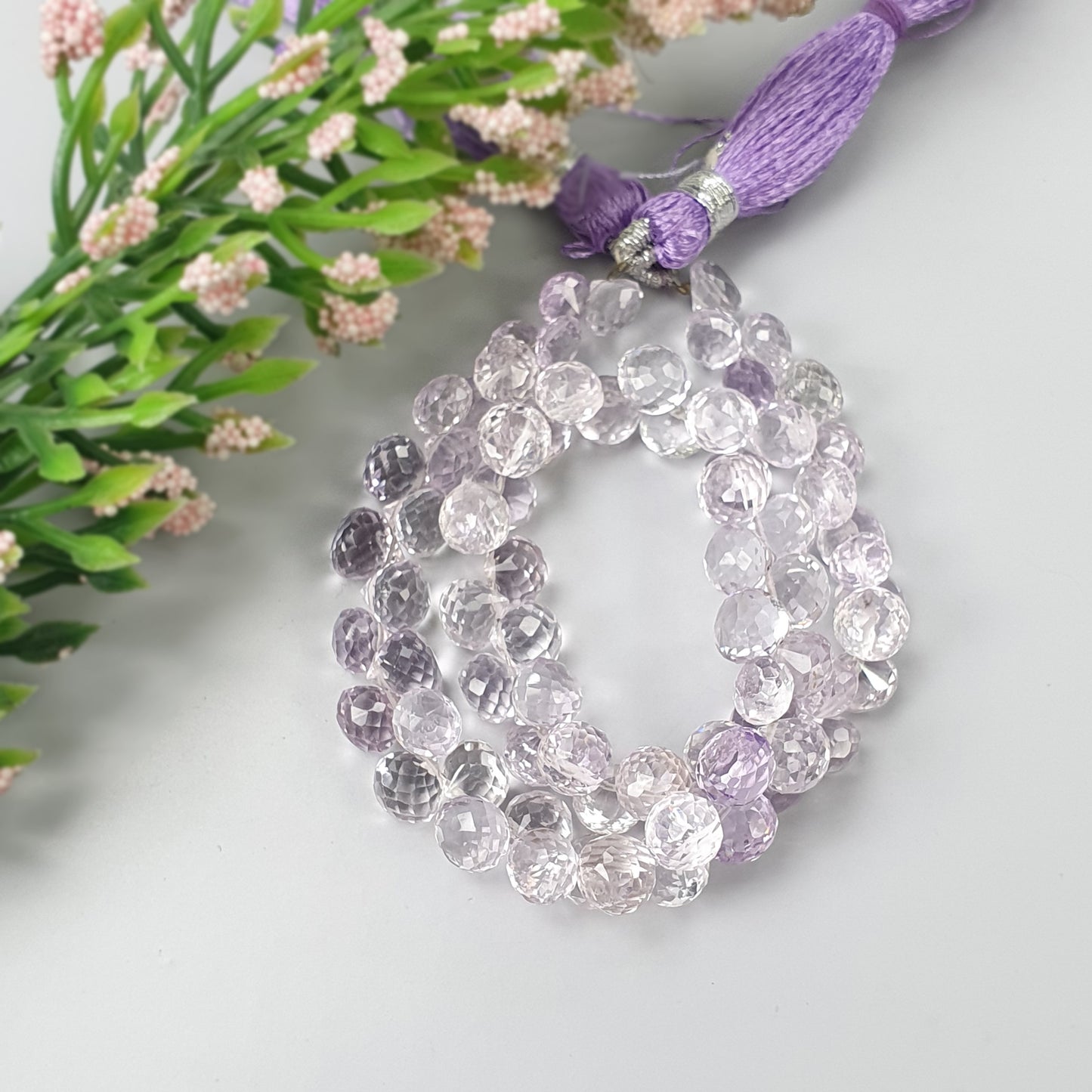 AMETHYST Gemstone Checker Cut Loose BEADS : Natural Untreated Purple Amethyst Loose Tear Drops Heishe Statement Beads