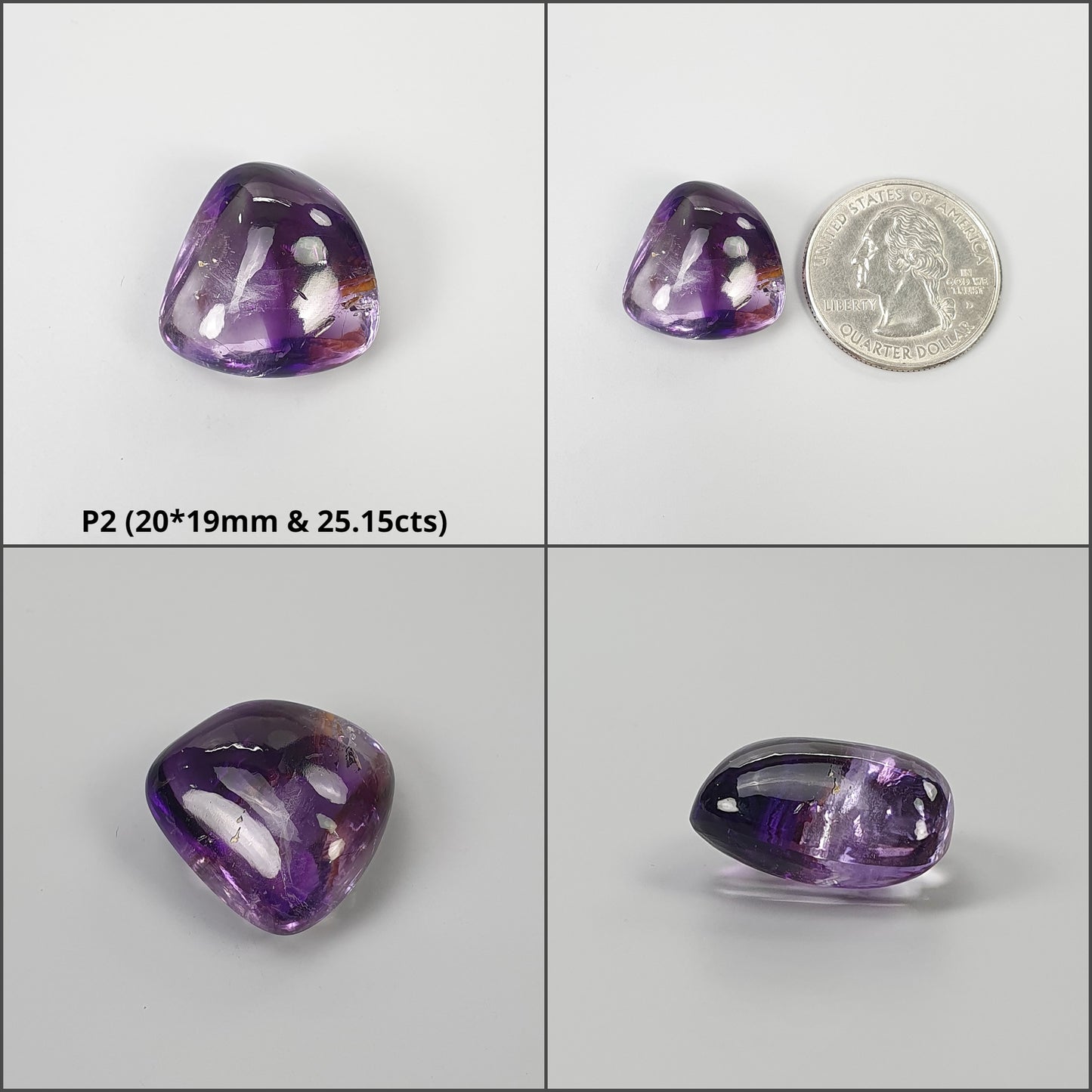 Amethyst Gemstone Cabochon : Natural Untreated Unheated Purple Amethyst Uneven Shape 1pcs For jewelry