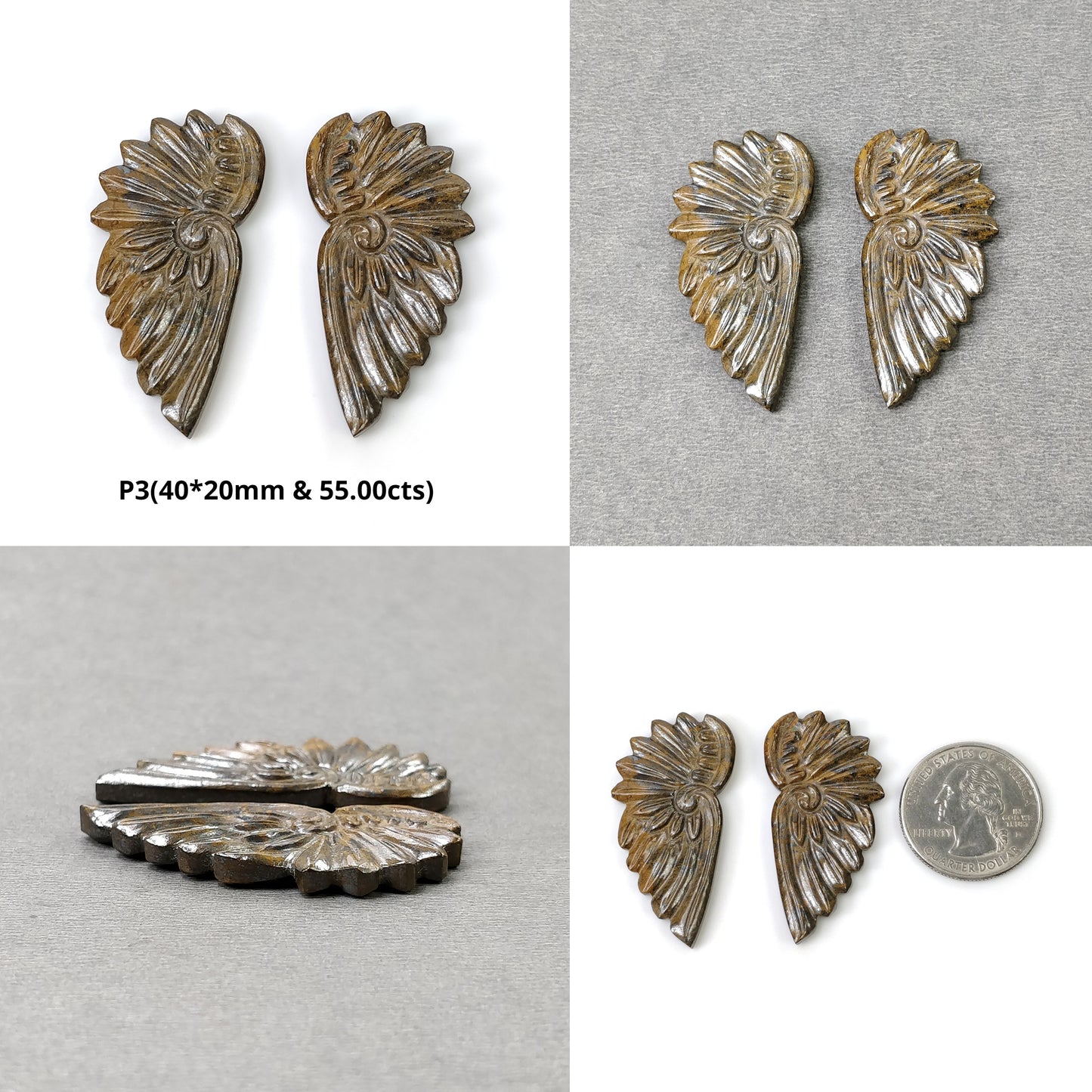 Hand Carved Angle Wings