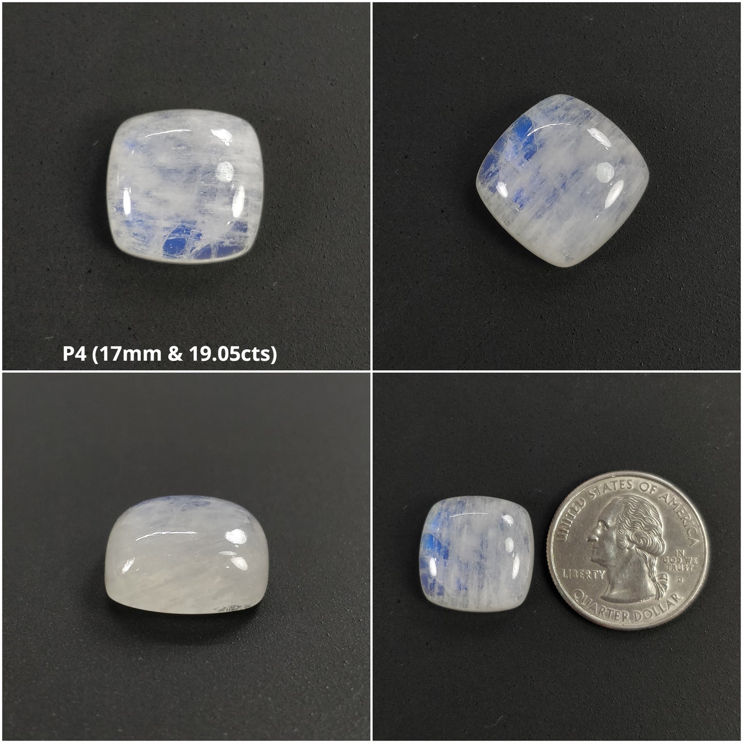 RAINBOW MOONSTONE Gemstone Cabochon : Natural Untreated Unheated Moonstone Cushion Hexagon Uneven Shape