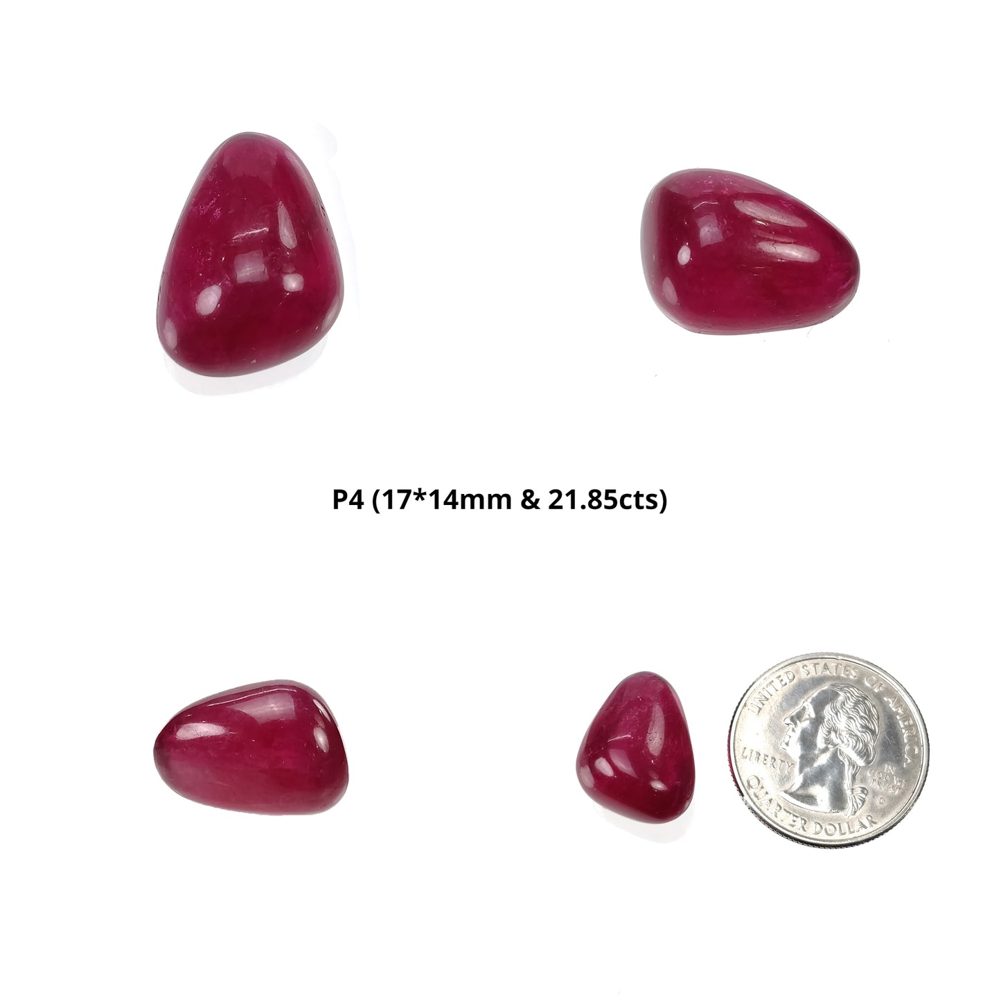 Pink Tourmaline Gemstone Tumble : Natural Untreated Tourmaline Uneven Shape Cabochon