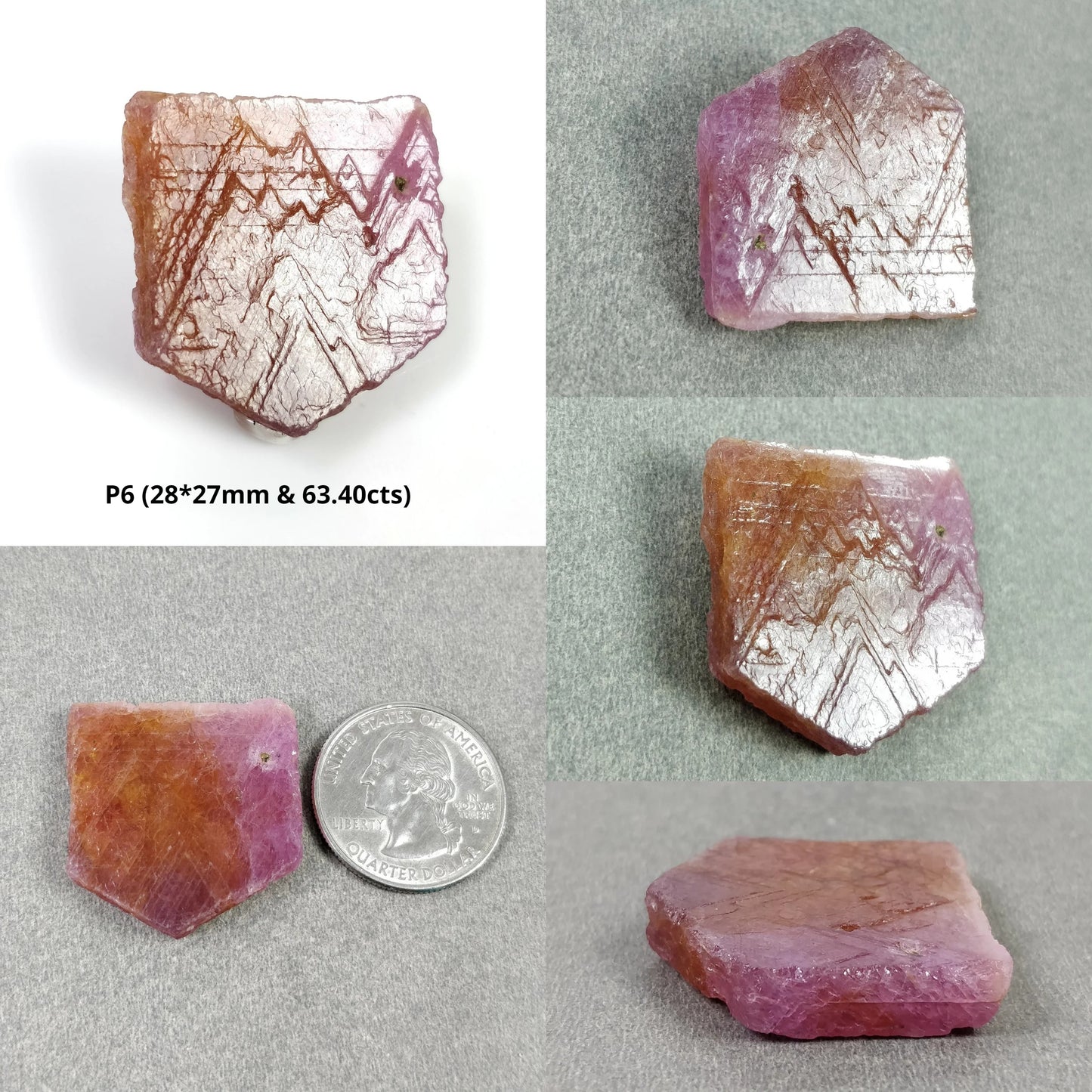 RECORD KEEPER RUBY Gemstone Crystal : Natural Untreated Unheated Red Ruby Triangle Formative Specimen 15*12mm - 28*27mm 1pc