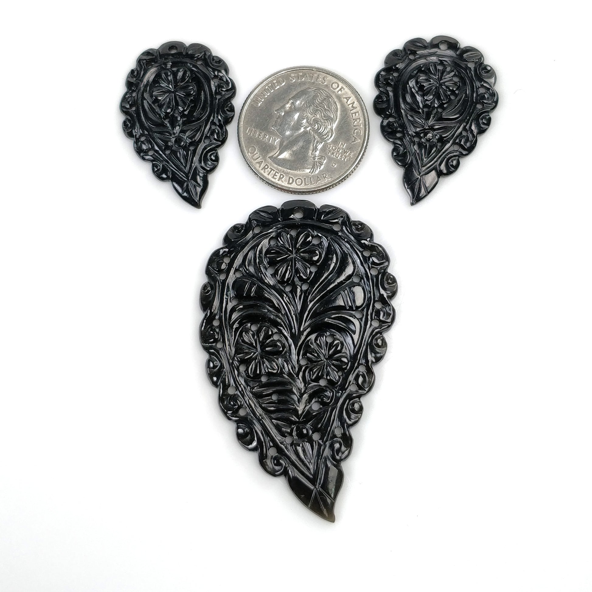 Tourmaline Hand Carved Leaves