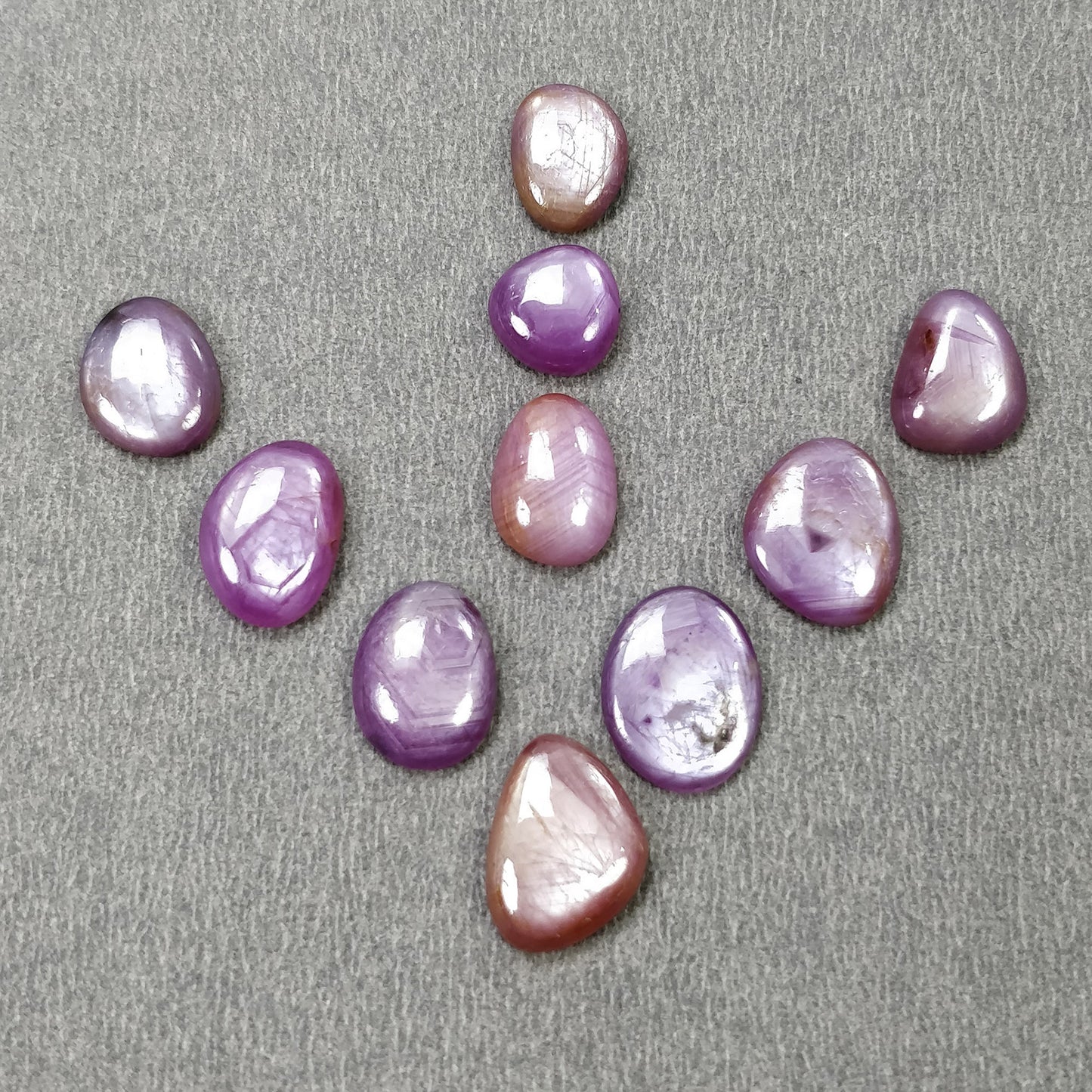 MULTI Sheen SAPPHIRE Gemstone Cabochon : 30.35cts Natural Untreated Sapphire Uneven Shape  8mm - 13*10.5mm 10pcs (With Video)
