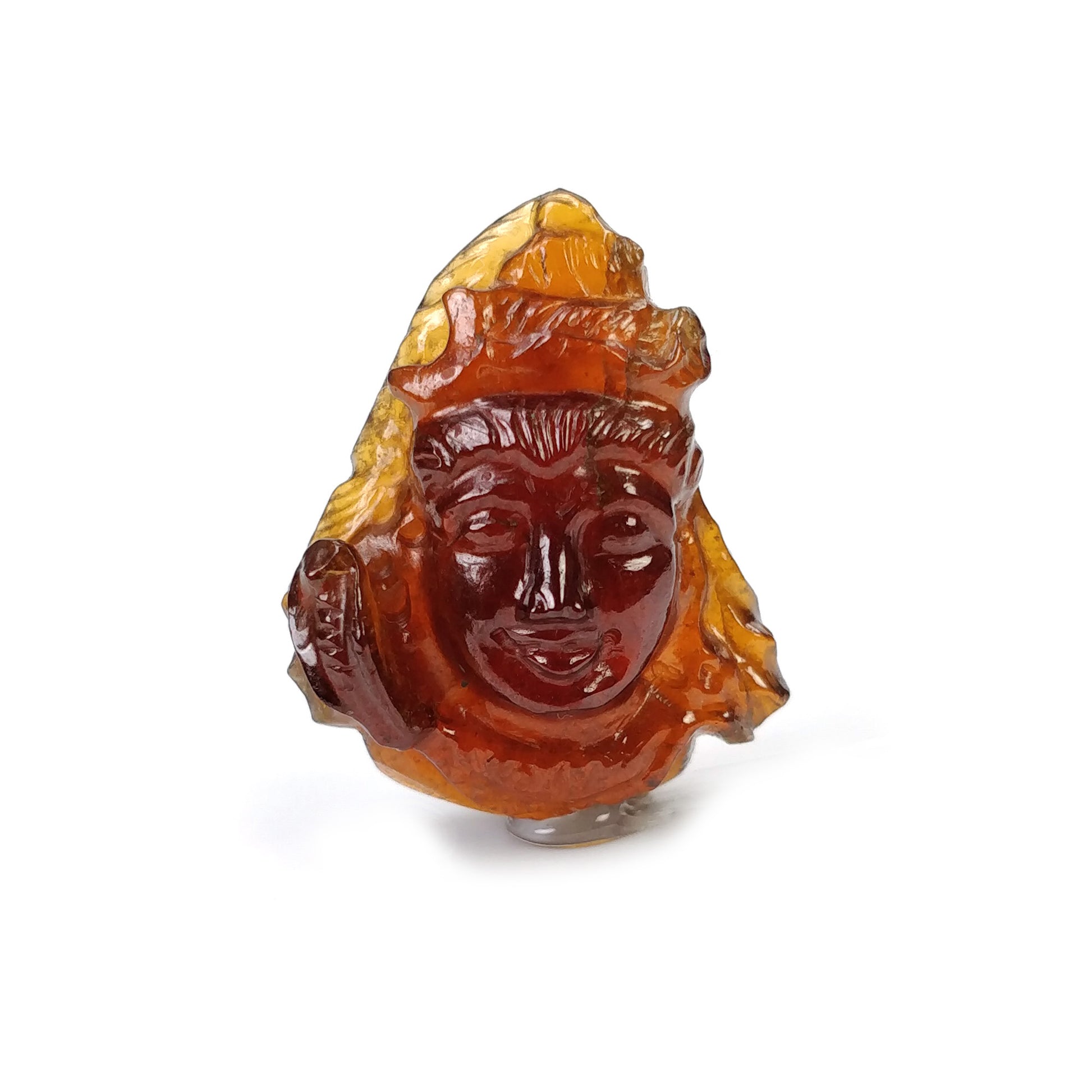 Hessonite carving