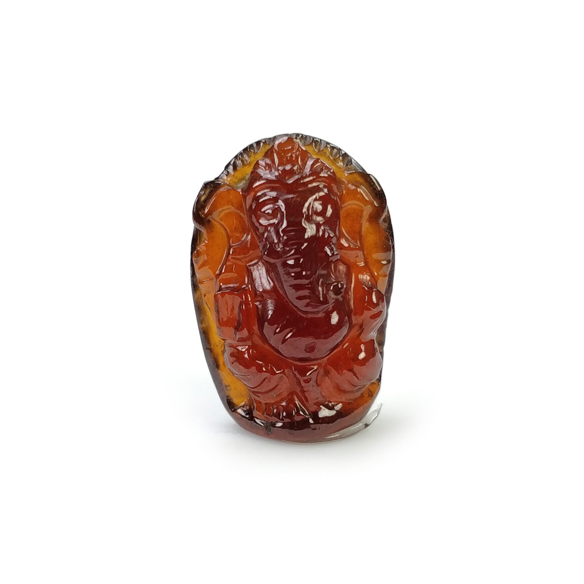 Hessonite carving