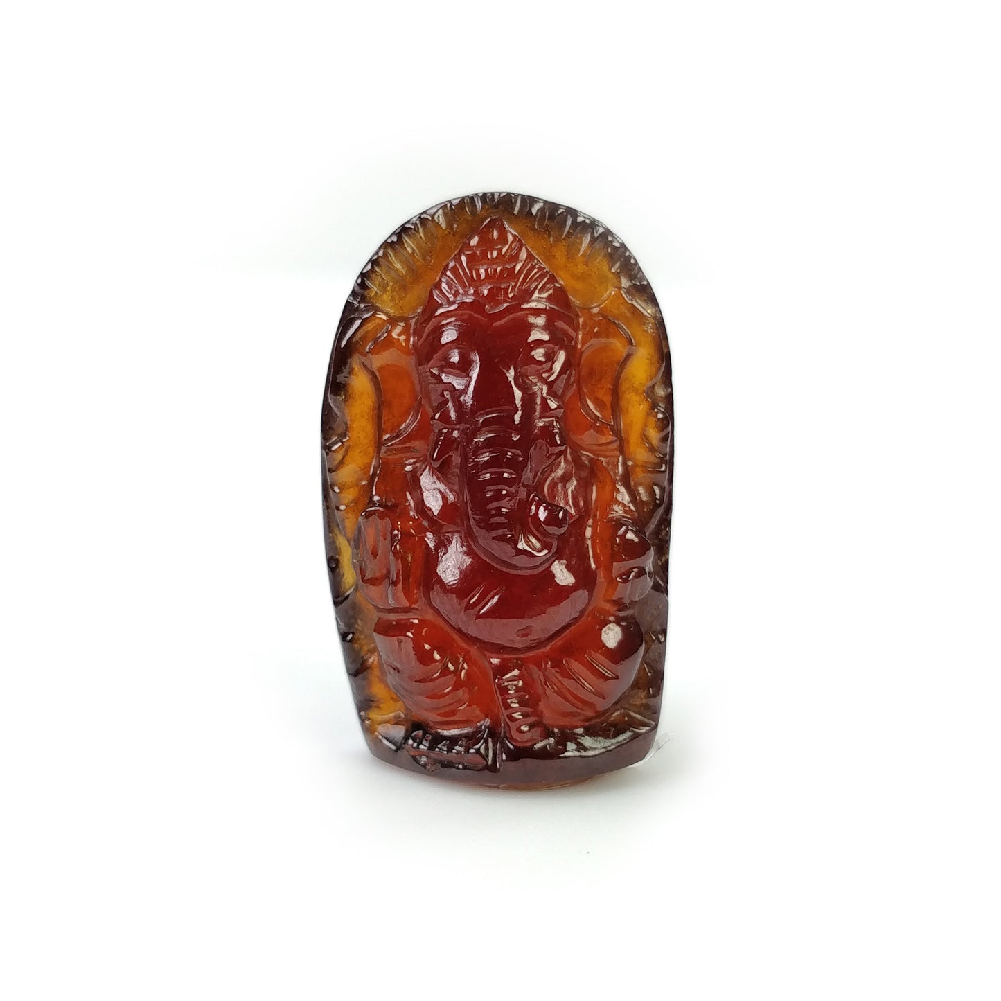 Hessonite carving