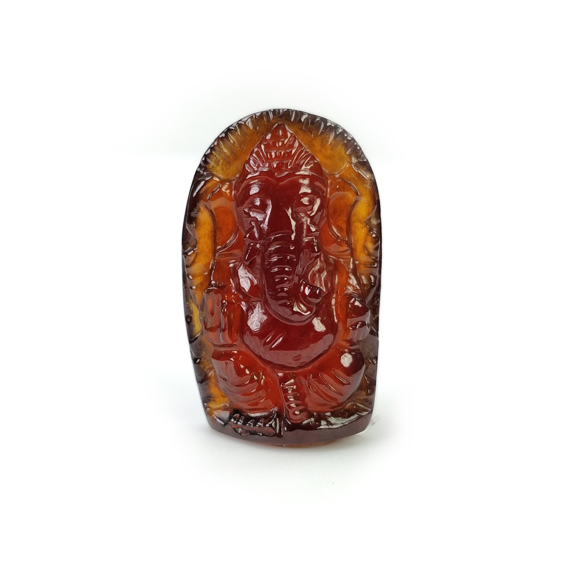 Hessonite carving
