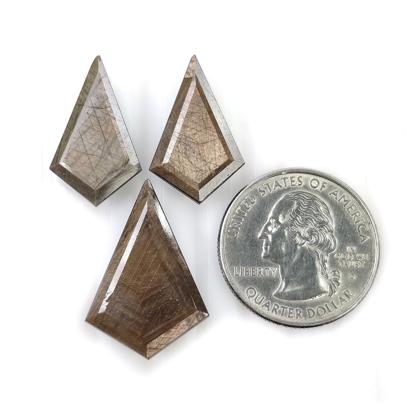 Golden Brown CHOCOLATE SAPPHIRE Gemstone Normal Cut : 37.50cts Natural Untreated Unheated Uneven Shape 23*14mm - 26*18mm 3pcs (With Video)