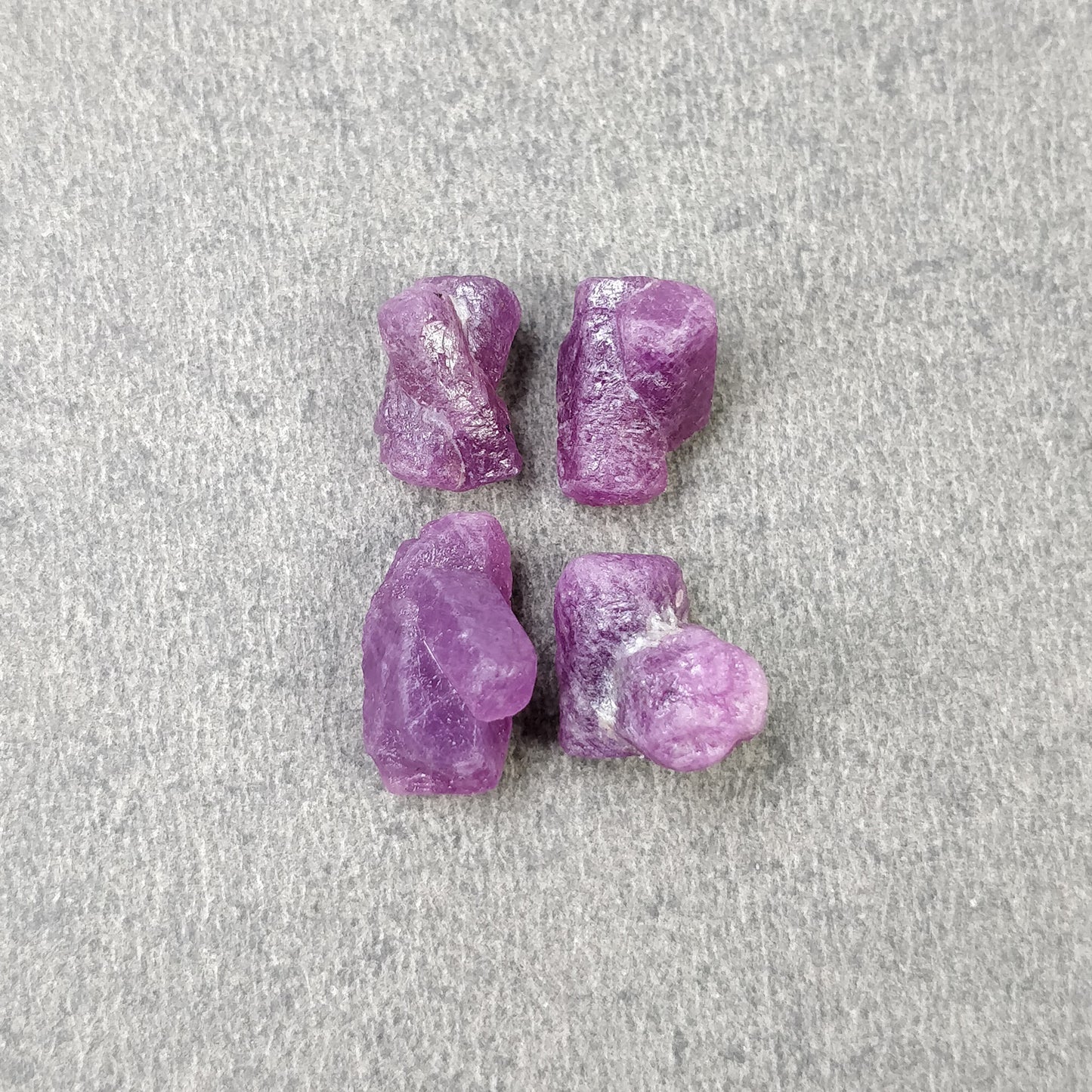 Red RUBY Gemstone Specimen : 23.00cts Natural Untreated Raw Ruby Rough Crystal 9*8.5mm - 13*6mm 4pcs (With Video)