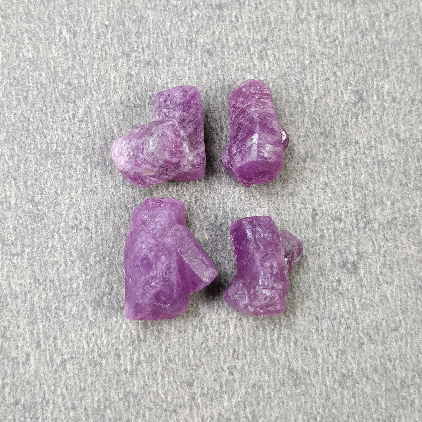 Red RUBY Gemstone Specimen : 23.00cts Natural Untreated Raw Ruby Rough Crystal 9*8.5mm - 13*6mm 4pcs (With Video)