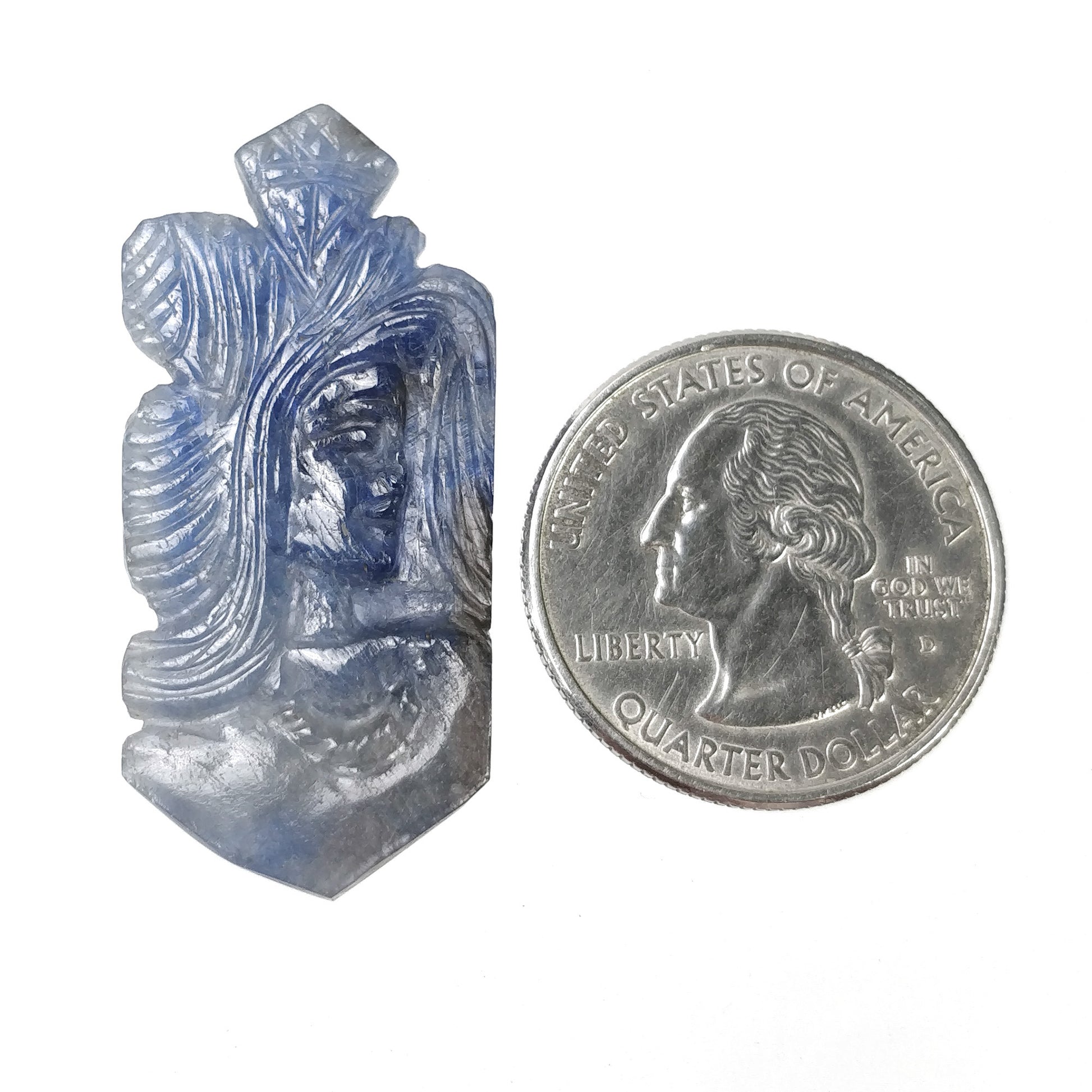 Blue Sapphire Carving