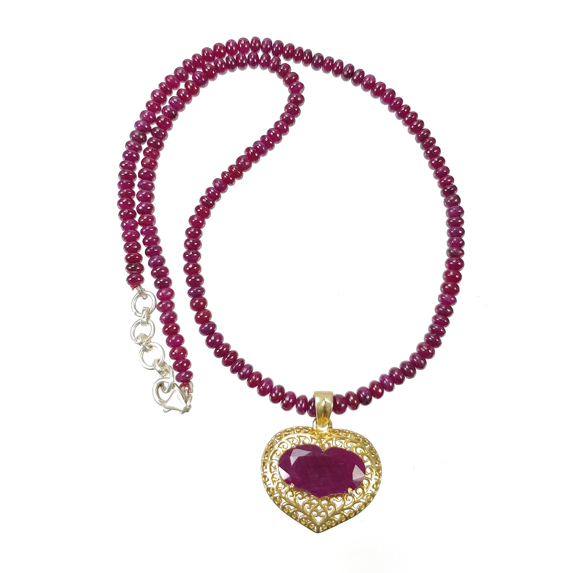5-Strand Rich Red Ruby Beaded Necklace – 253 Carats – Earth Mined Round Beads
