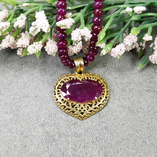 Ruby Beads Necklace