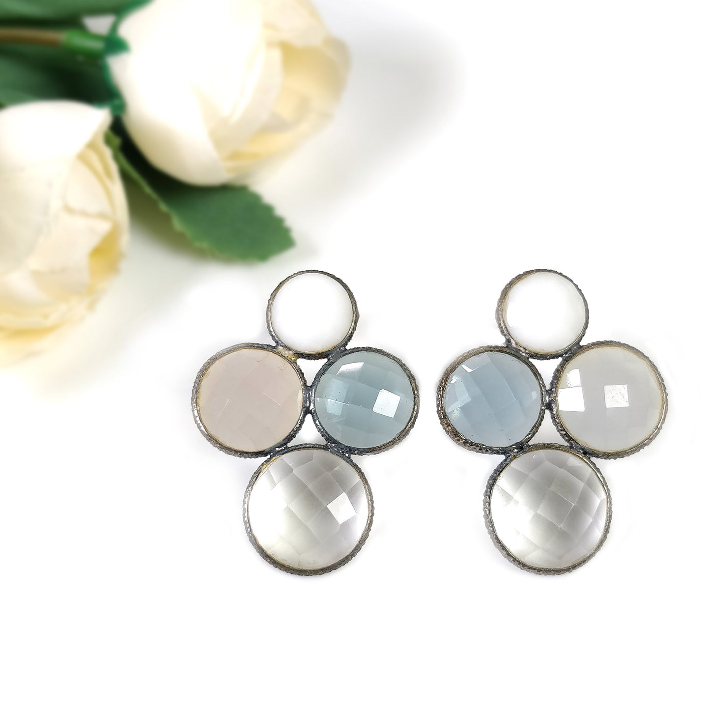 Rhinestone Gemstone Earrings