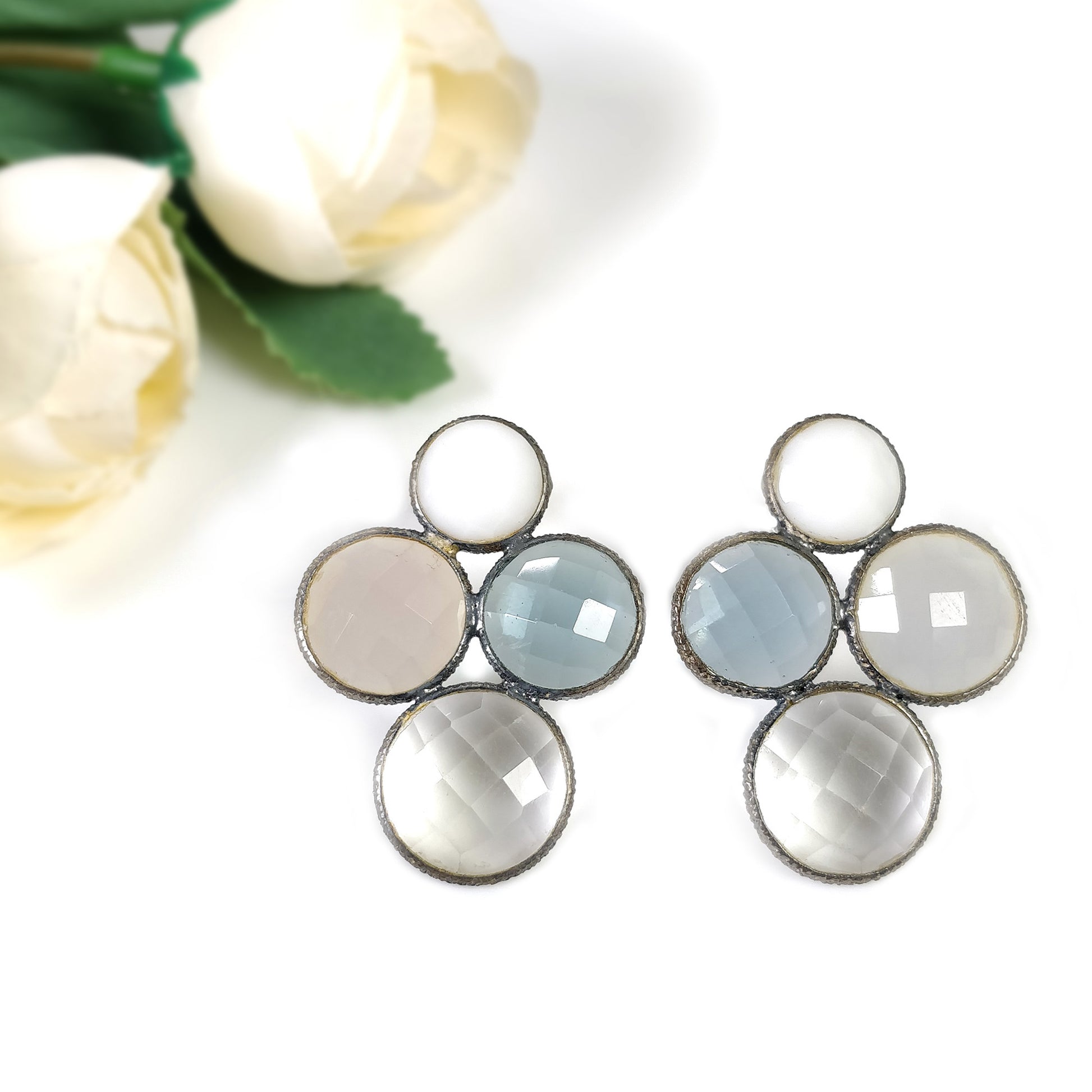 Rhinestone Gemstone Earrings