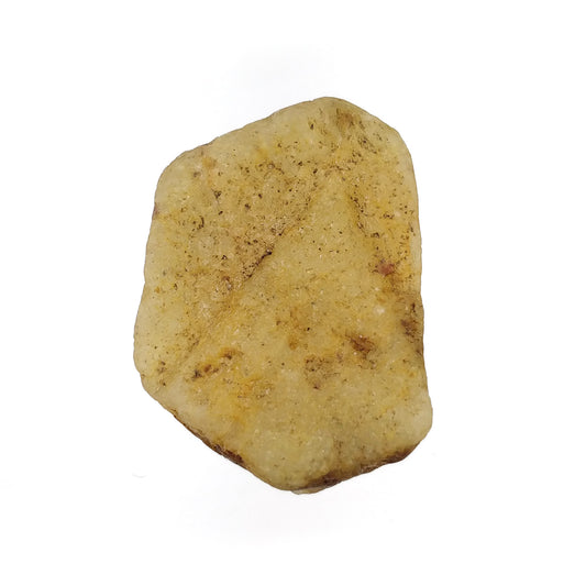 RECORD KEEPER Yellow SAPPHIRE Gemstone Crystal : 84.90cts Natural Untreated Triangle Formative Sapphire Specimen 36*26mm