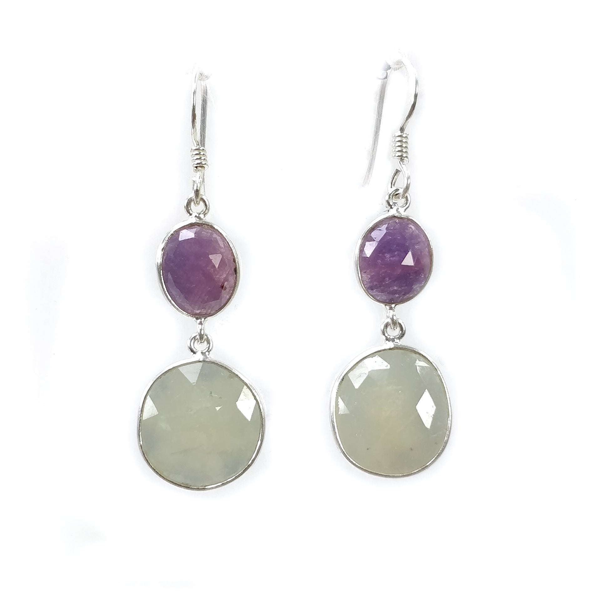 Bezel Set Earrings
