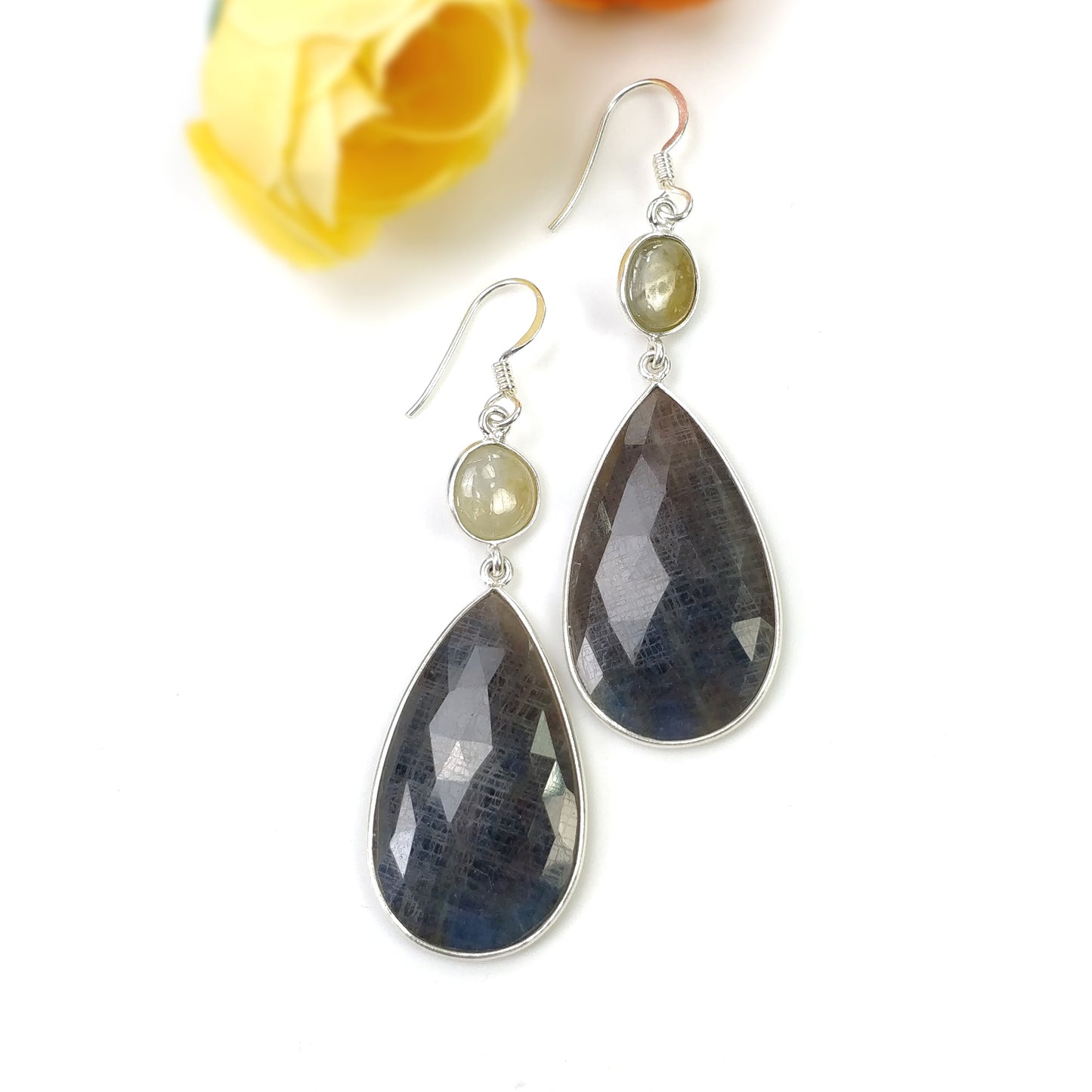 Bezel Set Earring