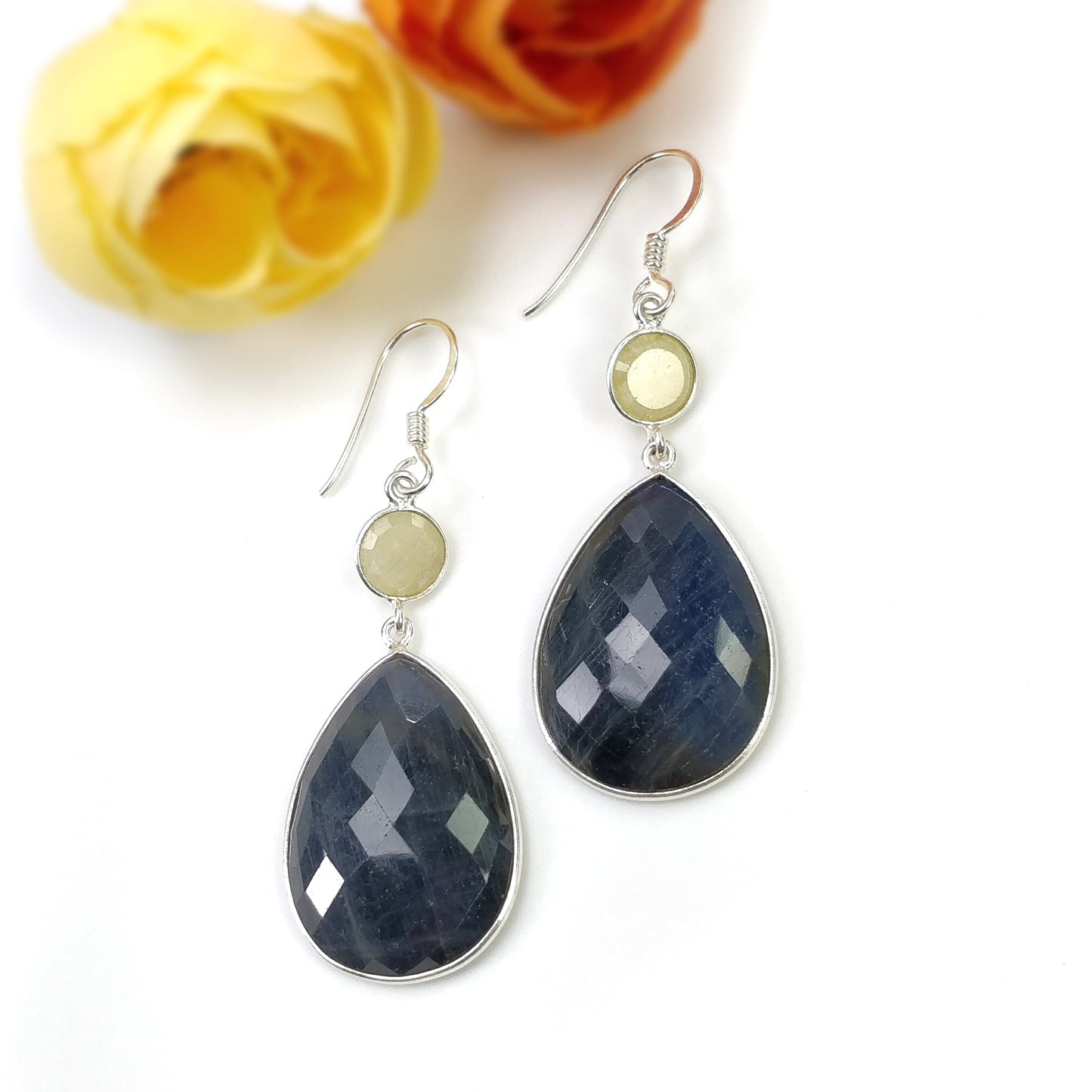 Bezel Set Earring