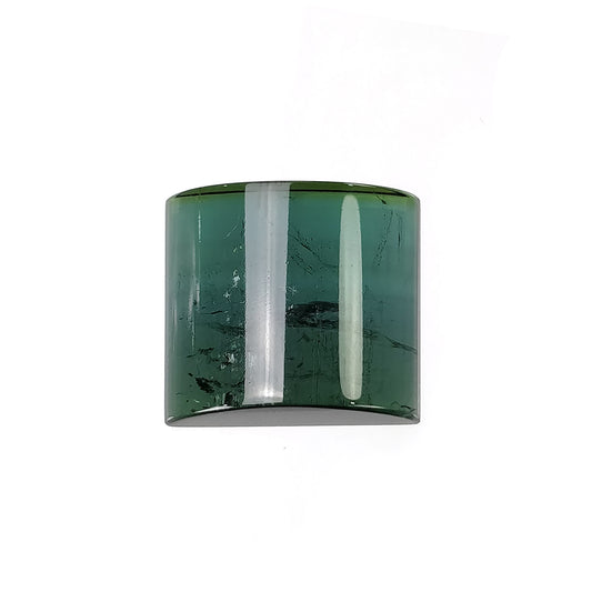 GREEN TOURMALINE Gemstone Cabochon : 36.75cts Natural Untreated Watermelon Tourmaline Uneven Shape 20*22mm