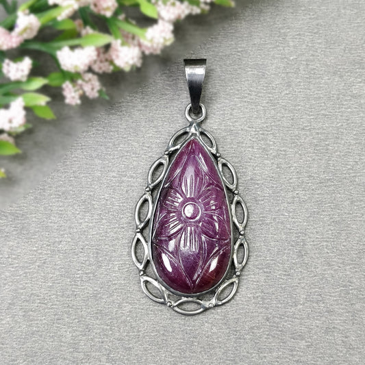 Red Ruby Gemstone Pendant