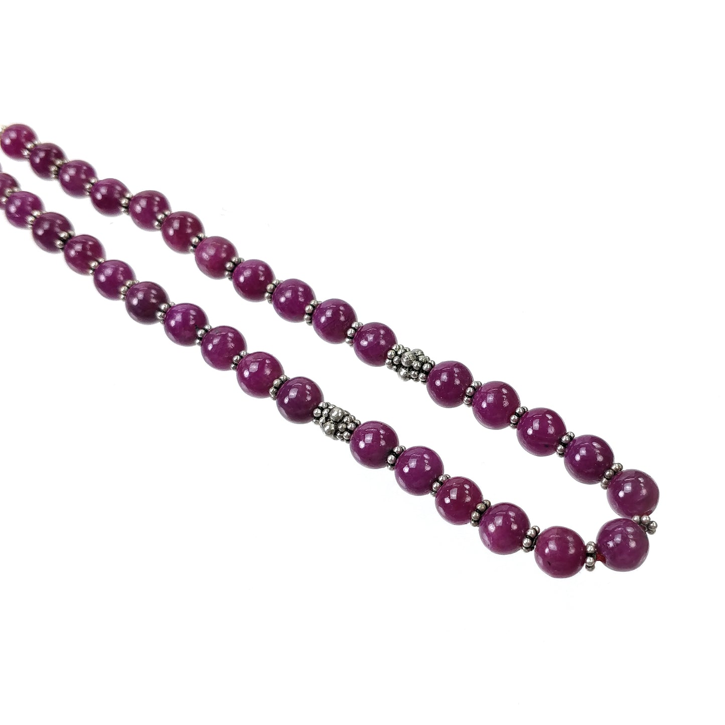 TURKISH ISLAMIC Salah Natural Untreated Red RUBY Gemstone 7mm Round Cabochon Prayer 33 Beads Misbaha Tasbih Sibha Masbaha