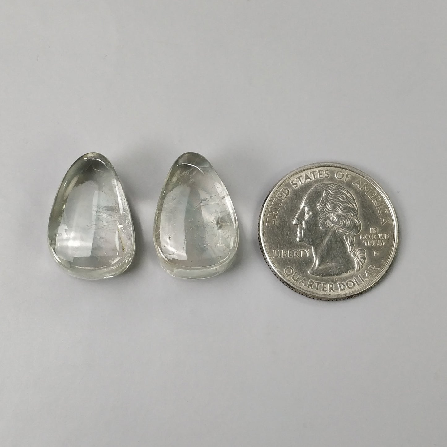 KUNZITE Gemstone Cabochon Cut : Natural Untreated Unheated Green Kunzite Uneven Shape 20.5*14mm Pair