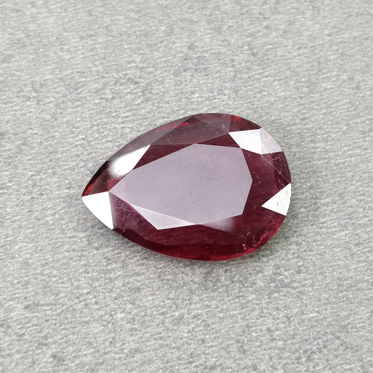 Rubellite Tourmaline Gemstone Normal Cut : 17.35cts Natural Untreated Unheated Tourmaline Pear Shape 24*18mm