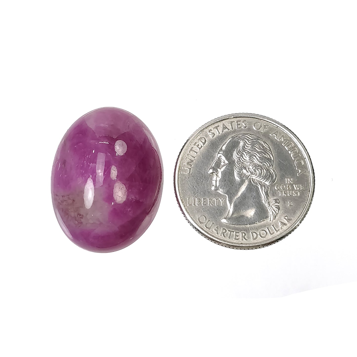 ZOISITE RUBY Gemstone Cabochon : 57.60cts Natural Untreated Unheated Bi-Color Ruby Oval Shape 25.5*19mm