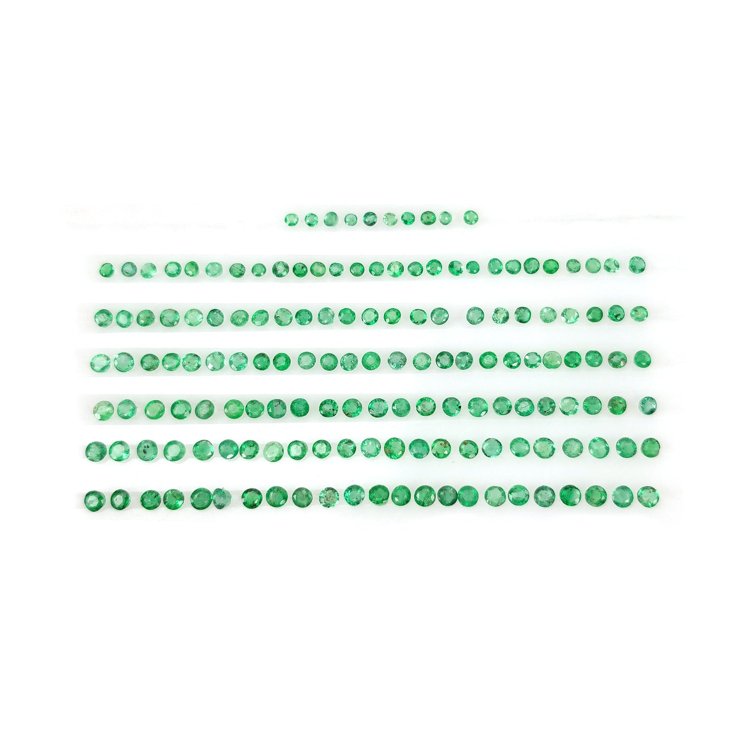 Emerald Gemstone Normal Cut : 5.00cts Natural Untreated Unheated Green Emerald Round Shape 1.5mm - 2mm Lots