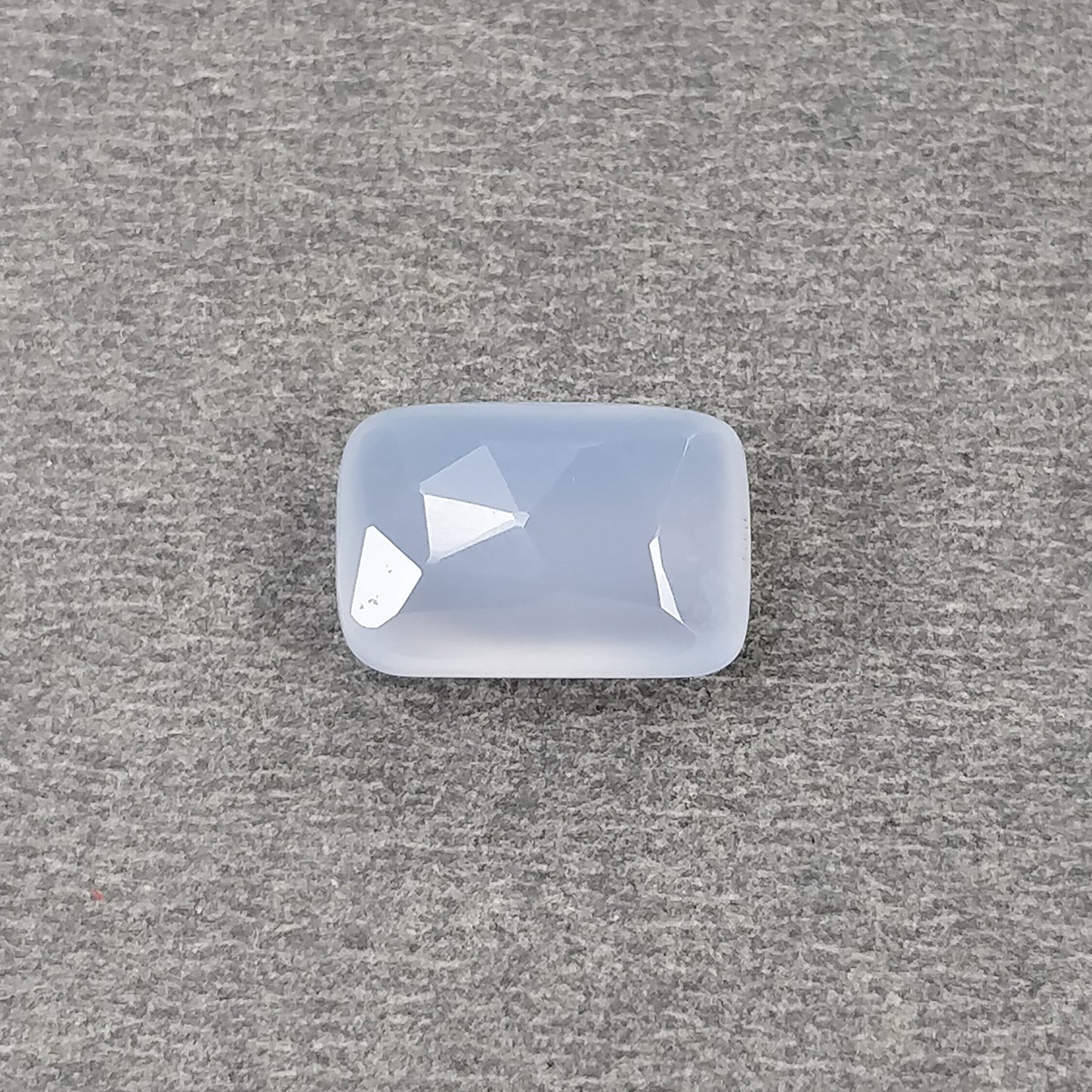 Blue Chalcedony Gemstone Rose Cut : 4.45cts Natural Untreated Chalcedony Cushion Shape 12*8mm