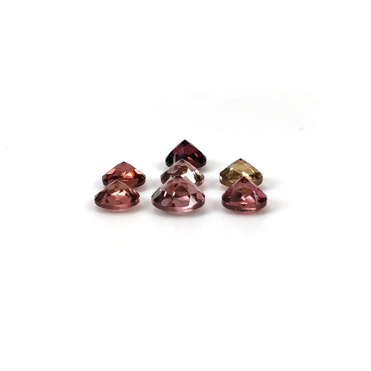 Multi Color TOURMALINE Gemstone Normal Cut : 6.80cts Natural Untreated Watermelon Tourmaline Round Shape 6mm - 7mm 7pcs