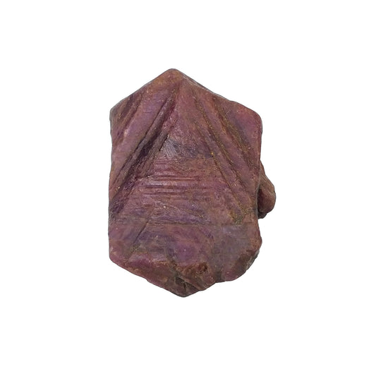 Record Keeper Ruby Gemstone Crystal : Natural Untreated Unheated Red Ruby Triangle Formative Specimen