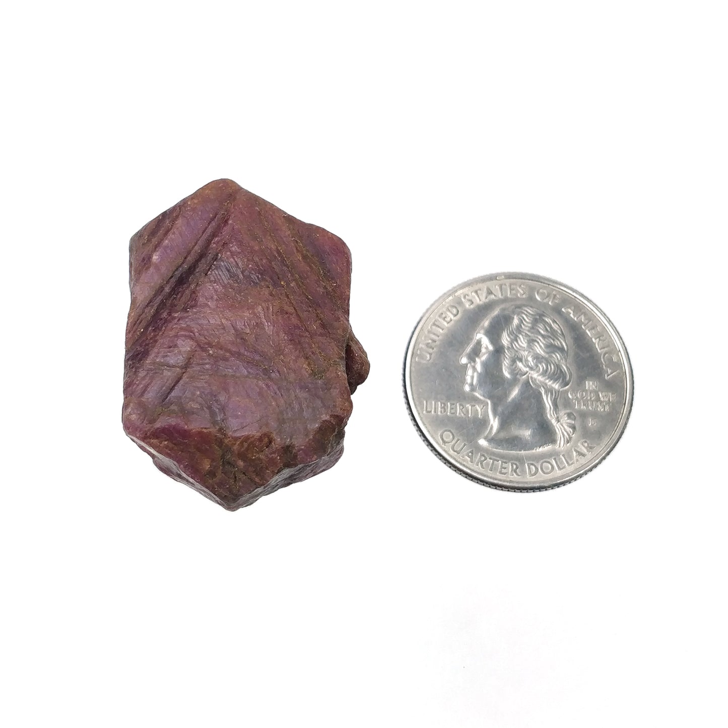 Record Keeper Ruby Gemstone Crystal : Natural Untreated Unheated Red Ruby Triangle Formative Specimen