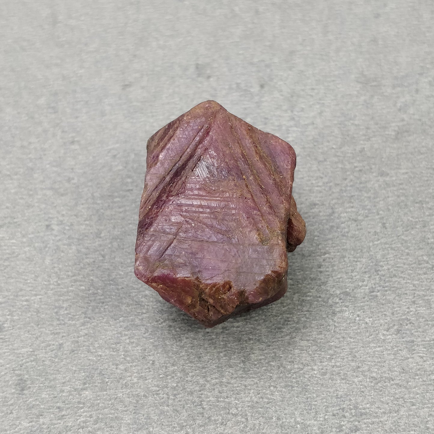 Record Keeper Ruby Gemstone Crystal : Natural Untreated Unheated Red Ruby Triangle Formative Specimen
