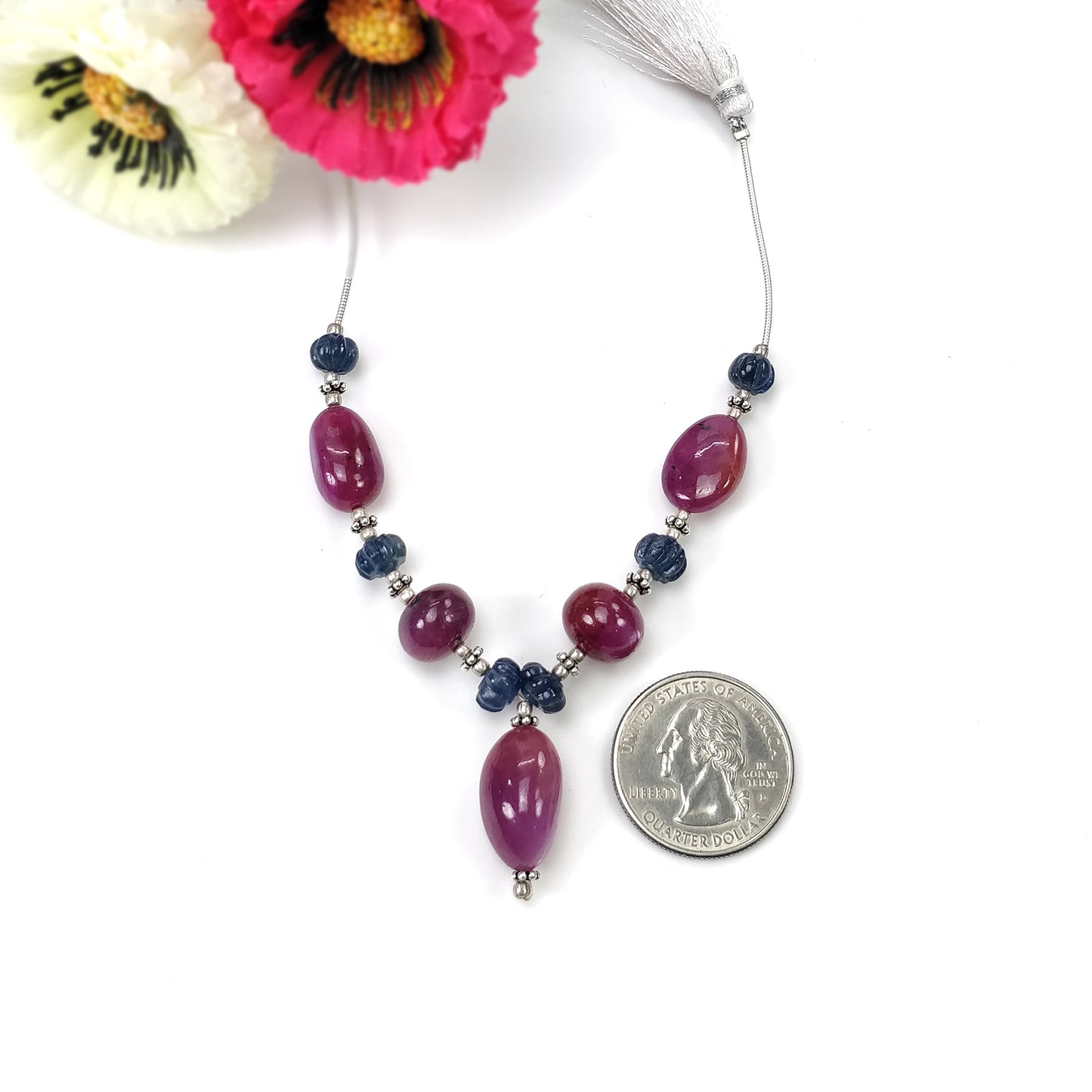 Ruby And Sapphire Gemstone Carving & Plain Loose Beads : 82.00cts Natural Untreated Red Ruby Hand Carved Beads 7.5mm - 16mm