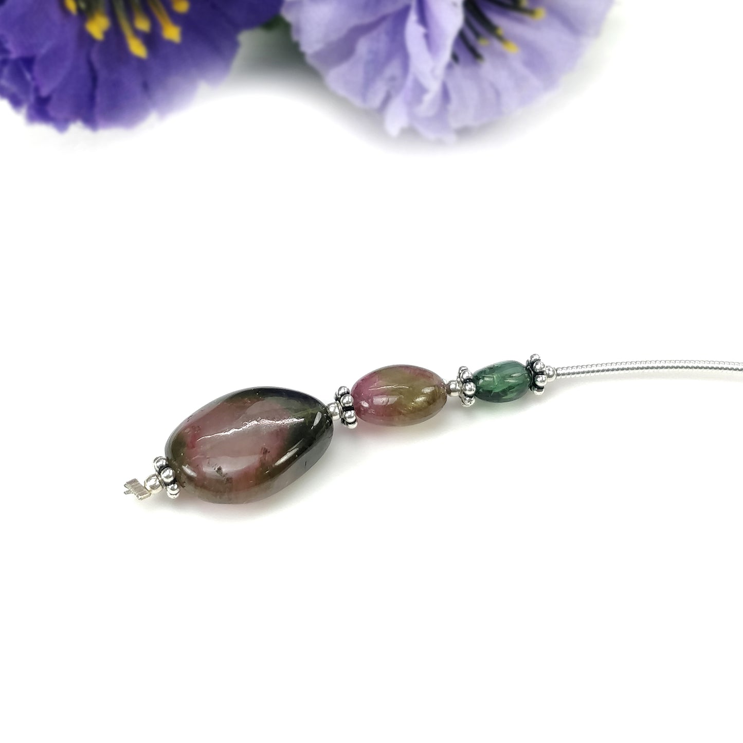 Tourmaline Gemstone Loose Beads : Natural Untreated Bi-Color Tourmaline Uneven Shape Plain Nuggets