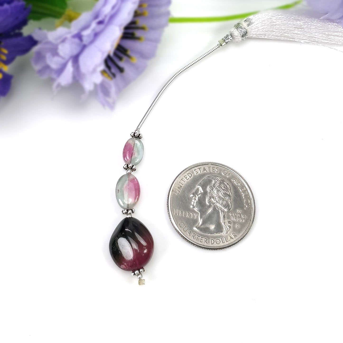 Tourmaline Gemstone Loose Beads : Natural Untreated Bi-Color Tourmaline Uneven Shape Plain Nuggets