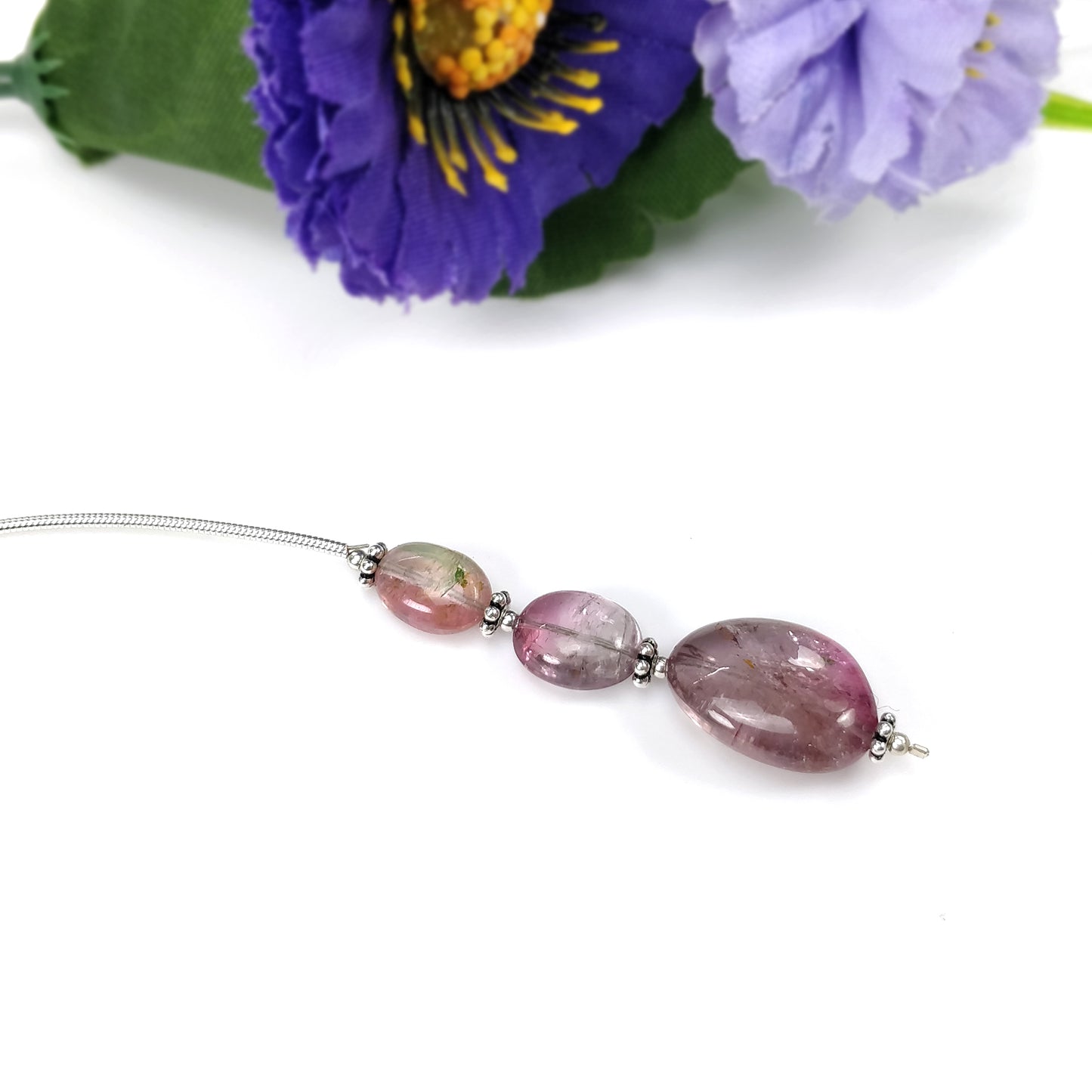 Tourmaline Gemstone Loose Beads : Natural Untreated Bi-Color Tourmaline Uneven Shape Plain Nuggets